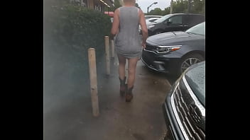 Slut naked adult bookstore in parking lot