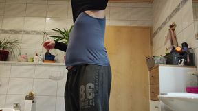 Chubby sissy shamelessly gets herself with anal toys