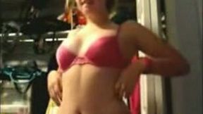 Self taped hot video of my thick 18 yo gf stripping
