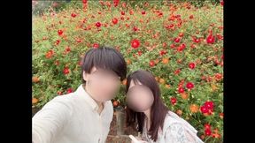 【vlog】都内のお洒落な庭園でお散歩デートvlog-秋のデート-東京にあるコスモス畑