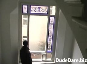 Horny submissive smashed hard on a sex swing