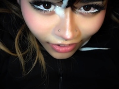 ASIAN TRANS TEEN KIYANA VI CUMS ON HER PRETTY LITTLE FACE