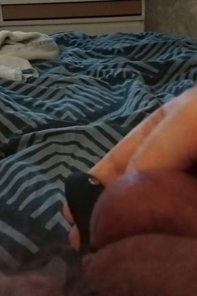 My Friend Lies on the Bed and Plays with His Big Cock