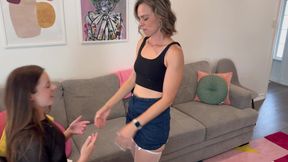 Nadia Foxx & Serenity Cox Share 2 Guys at Games Night and Eat Creampie / Hotwife