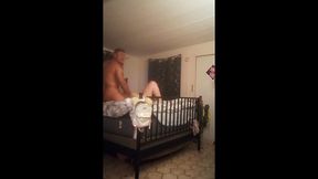 Cute girlfriend caught masturbating, gets a surprise bang