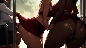 Hentai Anime - Beautiful Exotic Women Breastfeed Each Other On The Bus In New Spicy Toons Hentai