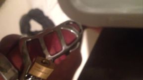 Metal Chastity Belt salve cumming
