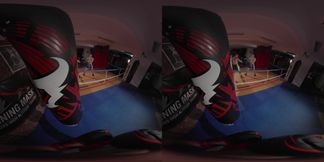 Threesome in the gym with muscled top Dato Foland in VR