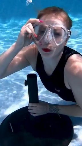 Underwater Wetsuit & Mask Fetish Filling, Bubbles & Breath Control