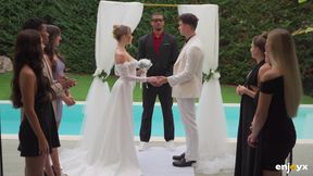 Slut Bride Wedding Threesome