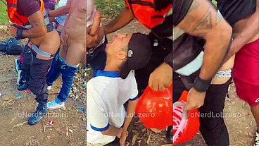 Suruba no mato com o operário