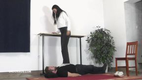 Slave under the feet of Mistress Natasha wmv Sock