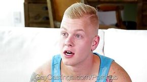 Newcomer Leo Luckett fucked and facial by casting agent