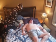 Kennie Jai poses at a burgler to jerk off bear