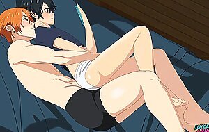 My boyfriend took off my underwear and started rubbing his dick on my ass - Hentai Yaoi Anime