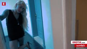 Blonde tattoo model FitXXXSandy FUCKED by shy fan! (ENGLISH)
