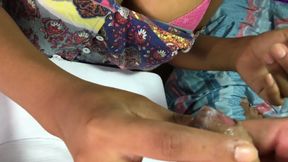 Stepdaughter Eating Chocolate with Cum