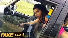 Hot Taxi - Asian Marina Maya gets a taste of a Big Black Cock
