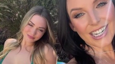 ANGELA WHITE - Mia Malkova Lesbian Fucking in the Pool