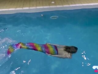 Captive Mermaid Teases U in the Pool