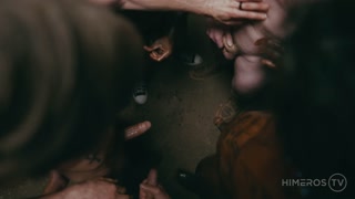 Twink Bukkake’d By Muscle Studs