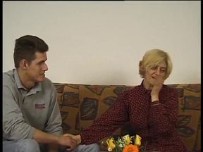 Hairy mature slut gets fucked by a younger dude