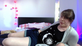 ditzy trans girl helps you get off