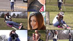 Rosalie Term SLWC Crutching and Gimping in the Park (in HD 1920X1080)