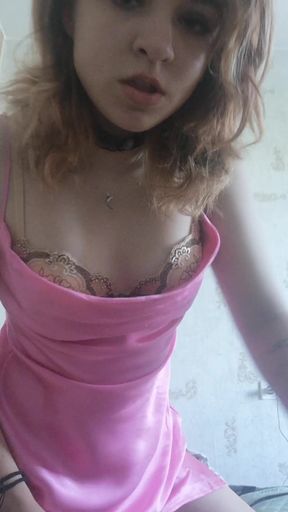 Gentle homemade striptease and wild masturbation. Close-up