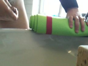 I fuck my yoga mat