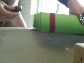 I fuck my yoga mat