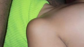 Sucking dick deep throat in backseat