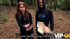 Cuckold let her redhead gf Noi Feja bounces on my cock for some money