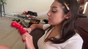 Super Horny Step Sis Makes Step Bro CUM 3 TIMES ~ 2 Cumshots & A Creampie ~ Violet Gems