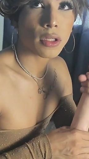 Femboy Gigi Wakes up Horny and Sucks Her Dildo Hard Cock Before Bouncing the