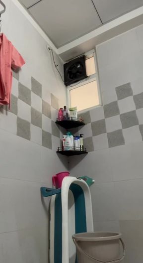 Indian Mom Shower Striptease