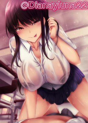 Your hot student seduces you using her slimy, deep mouth after class