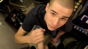 Rugged Hunk Gets Wild in the Backroom - XXX Gay