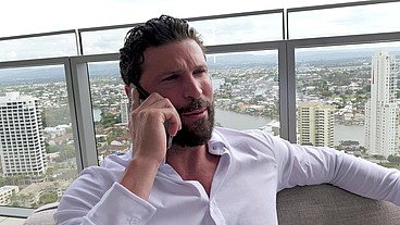Wealthy real estate tycoon fucks his blonde bimbo secretary on his lunch break