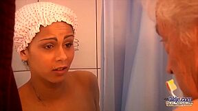 Grandpa And Maid Shower Sex Mexican
