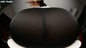 Karisma black tights go sheer with her big ass! POV - MOV