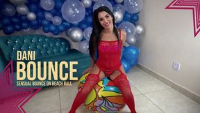 Dani Rolling And Bouncing On Beach Balls - 4K