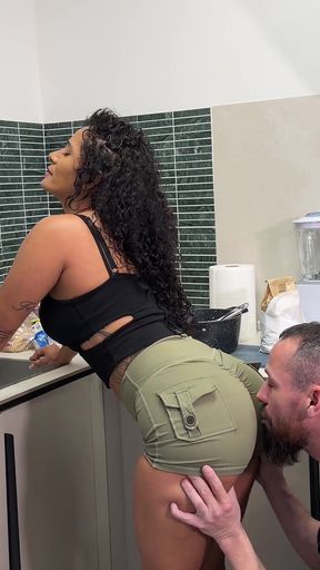 I Fuck My Girlfriend Against the Kitchen Counter While She Makes Me Dinner - Milla Ferrazo