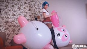 Q931 Stasia's crazy overinflation and popping of ShoSu Panda - 1080p