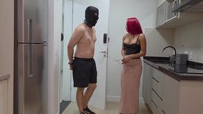corno assistindo de joelho: minha surpresa foi meter o negao enorme na frente dele