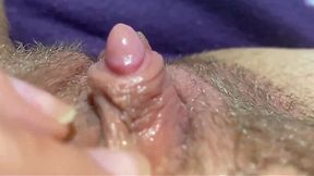 Massive Clit Gets Jerked in Intense Close-Up, Fuck She Squirts Hard
