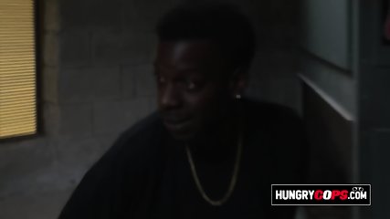 Black suspect fucks two naughty MILF cops