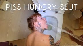 Piss hungry slut gets used