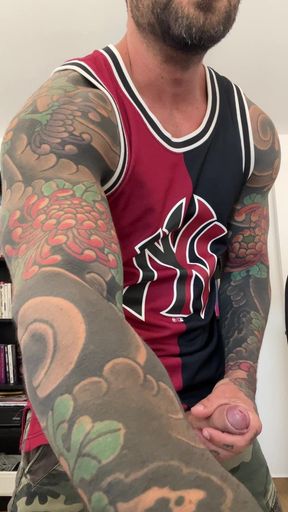 Spanish Muscular Bull with Clothes on