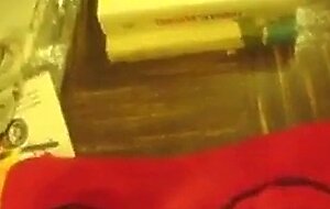 Towel humping thick cum orgasm